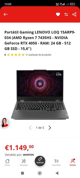 Lenovo gamer com garantia