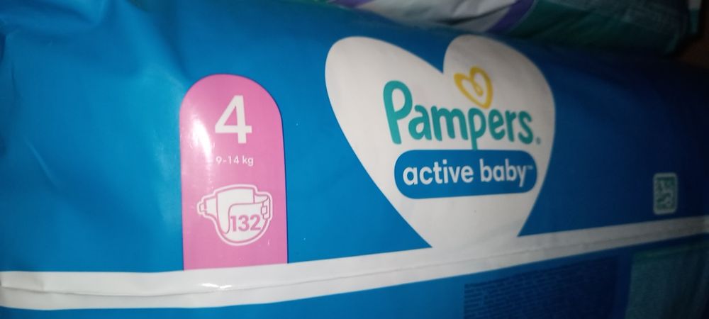 Pampers active baby 4, 132 szt