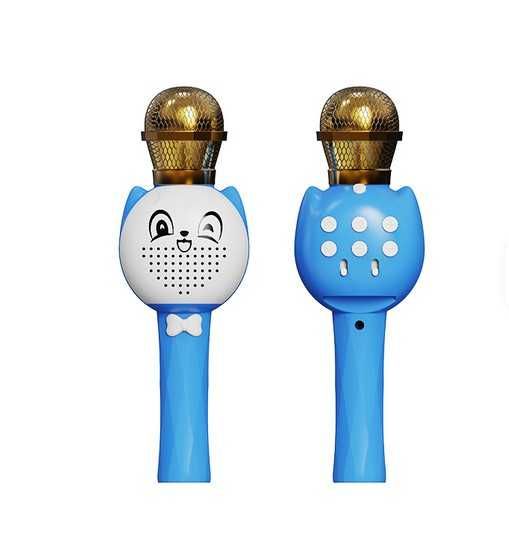 Zestaw karaoke dla dzieci NIEBIESKI KOTEK - Mikrofon z głośnikiem