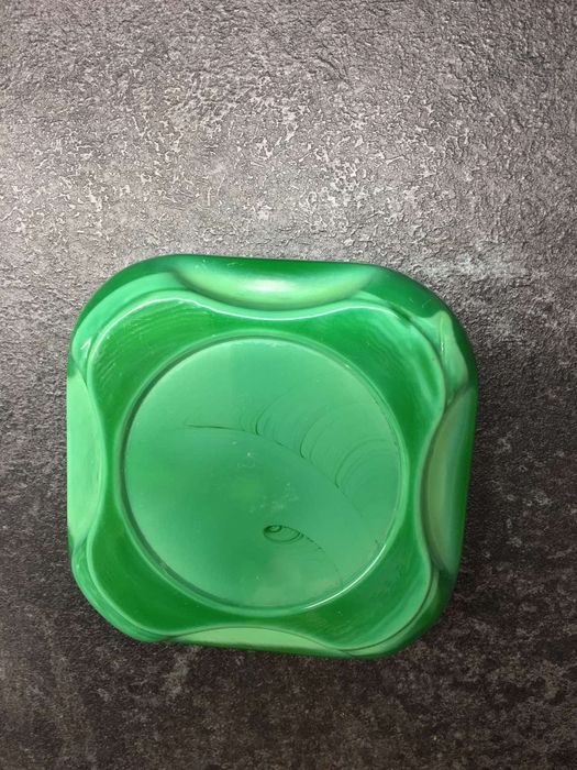 Пепельница чешское малахитовое стекло Bohemia ваза конфетница