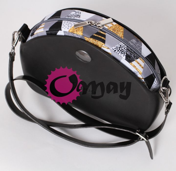 organizer OBAG MOON LIGHT trójkąty szare wkład 2 kieszenie OMAY