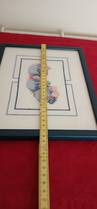 Quadro bordado a ponto cruz