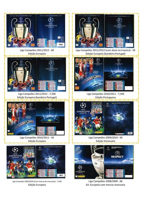 Cadernetas vazias futebol ver descrição Panini Topps e outras 2/3