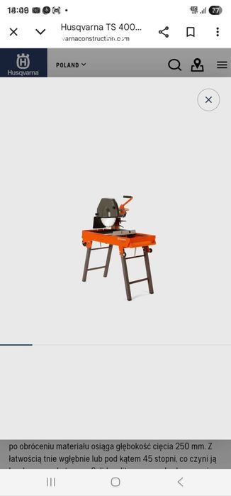 Piła do cięcia kostki lub przycinanie Husqvarna TS400F