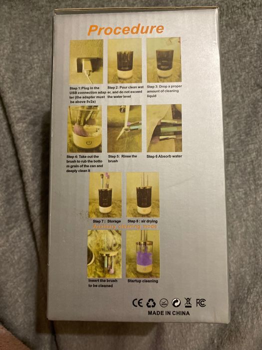 Автоматичний очищувач кистей для макіяжу, brush cleaner
