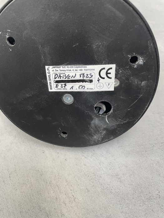 lampa shilo loft nowoczesna czarna wisząca DAISEN