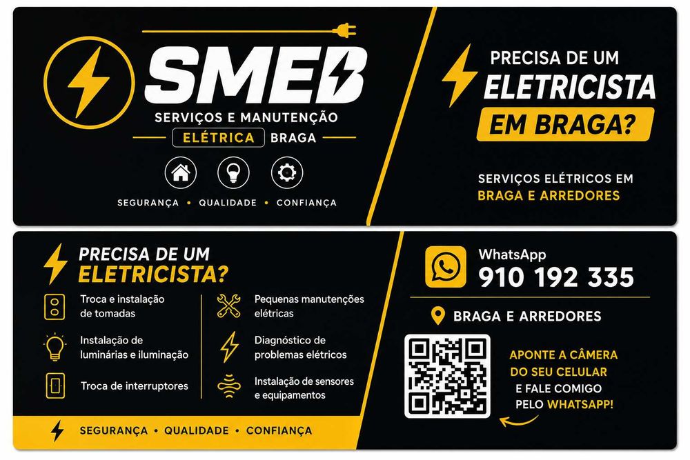 Precisa de um eletricista em Braga ou arredores?