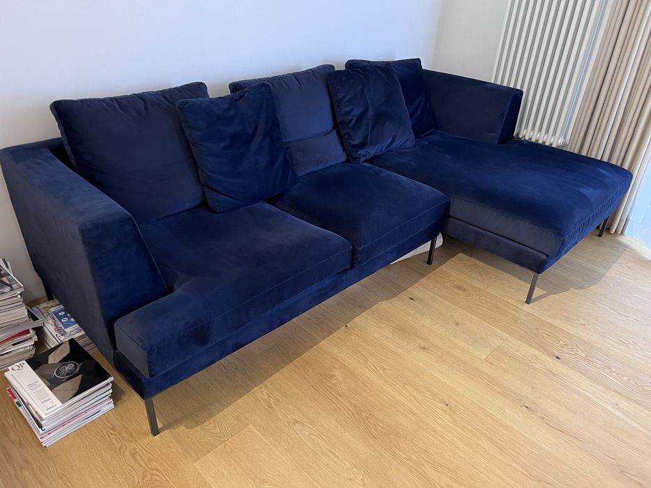 Sofa narożna OLTA Move – granatowa – bardzo dobry stan