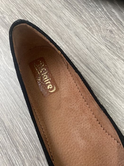 Балетки замшеві чорні р36 / туфлі жіночі