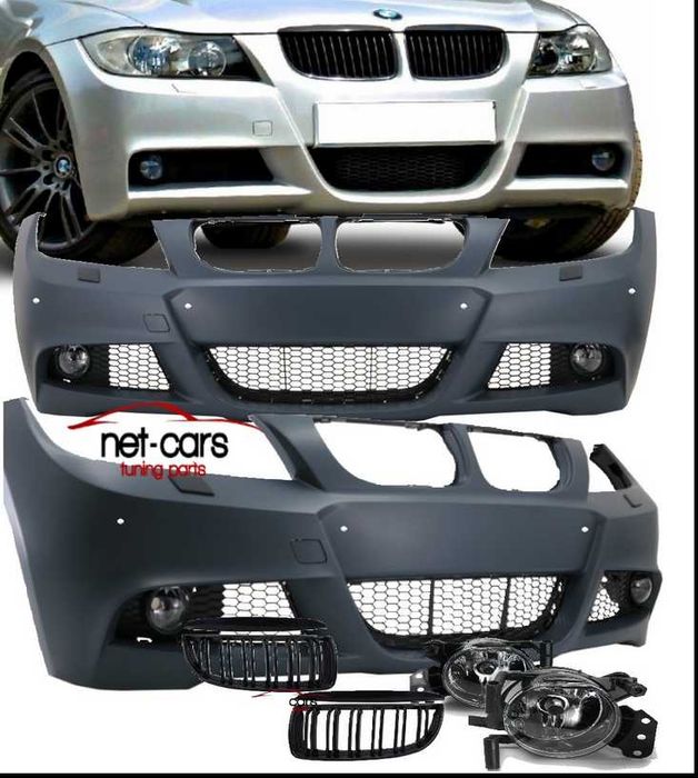 Zderzak przód + halogeny + grill  BMW E90 E91 05-09 M Pakiet PDC SWR