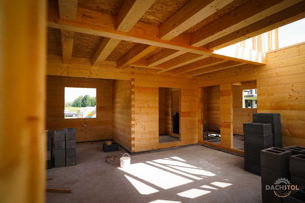 Drewno na dom z bali obróbka CNC BSH KVH