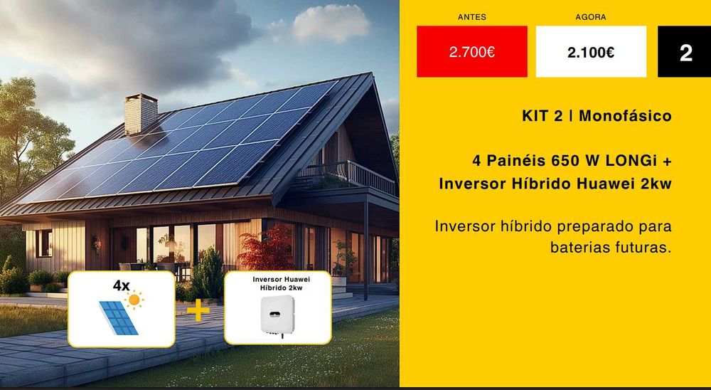 Instalação de painéis fotovoltaicos
