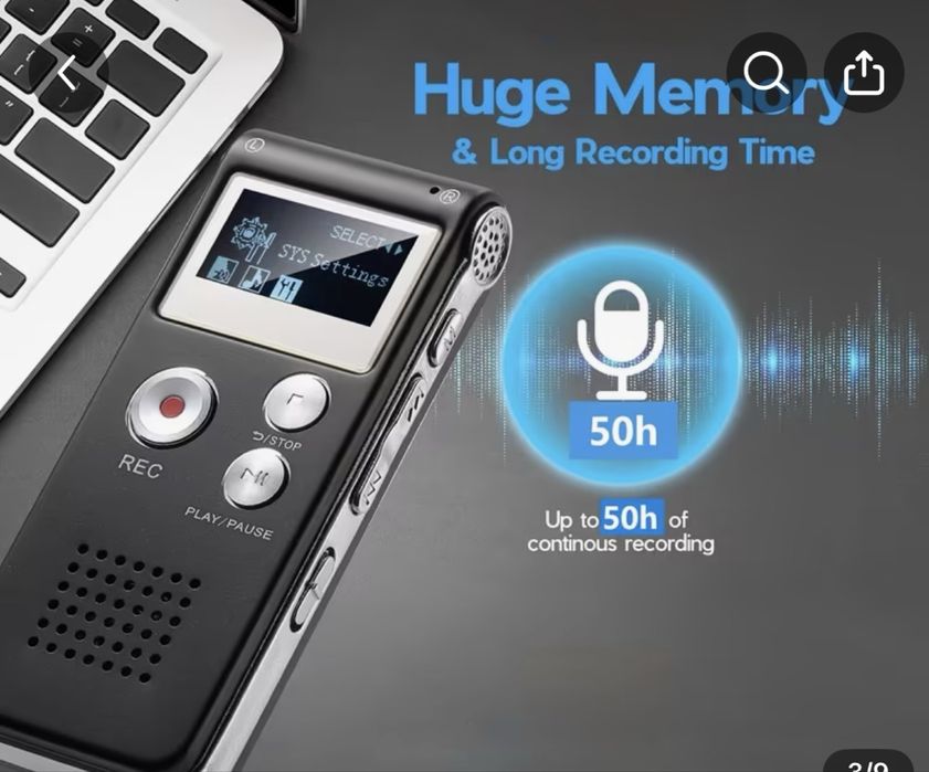 Dyktafon cygrowy pamiec 8gb