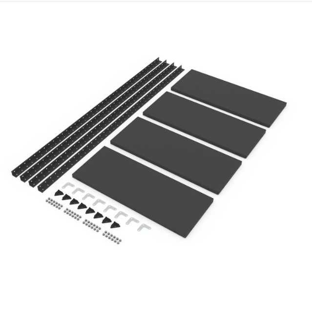 Стелаж металевий 4 полиці (чорний)