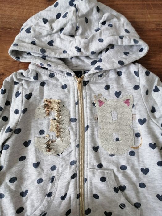 Bluza z kapturem szara rozsuwana
