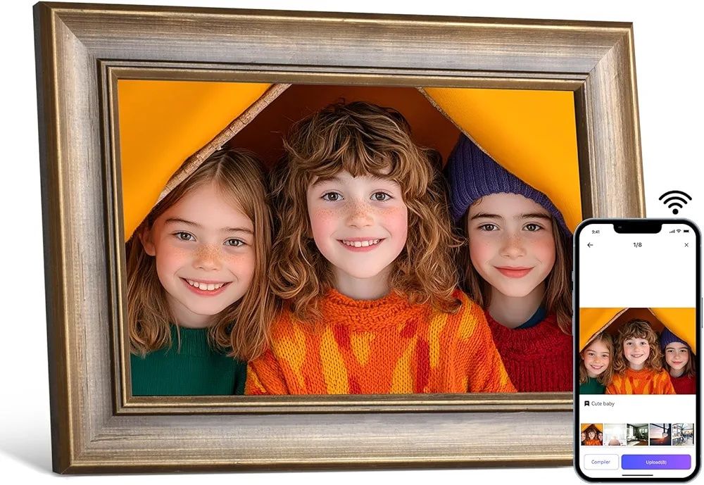 Цифрова сенсорна фоторамка WIFI BWJBSW WF-105W / Цифровая сенсорная