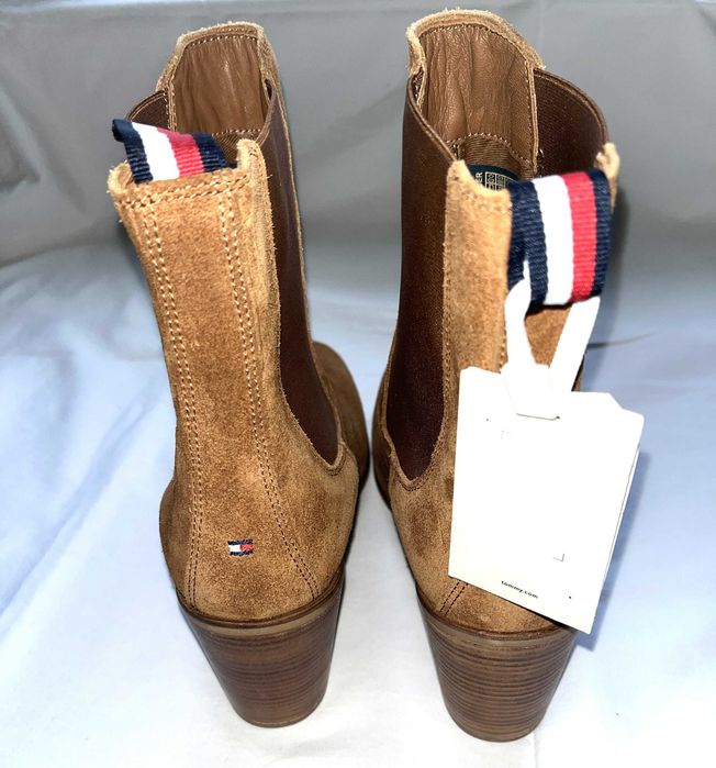 Tommy Hilfiger botki damskie skórzane zamszowe 41