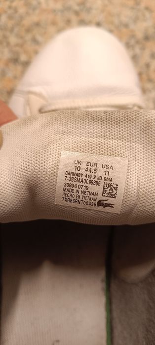 Tênis Lacoste brancos N°44,5