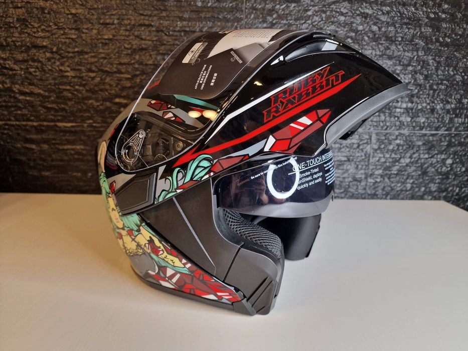 [Novo] CAPACETE Modular Viseira Dupla Coelho