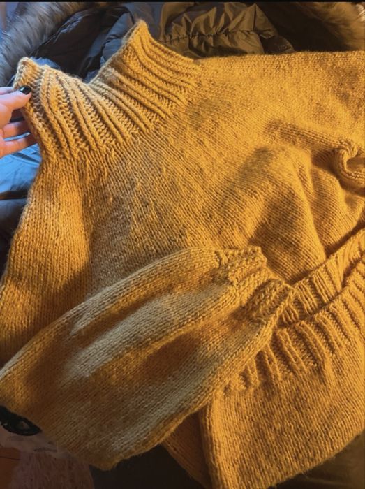 Handmade sweter wełna golf