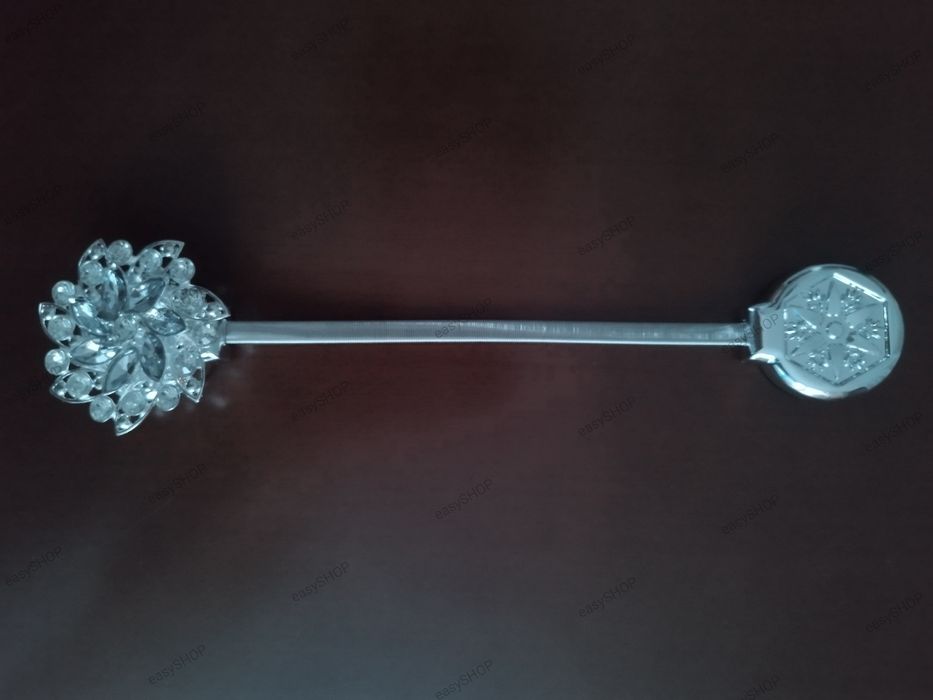 2 Spinki srebrne na magnes w stylu Glamour