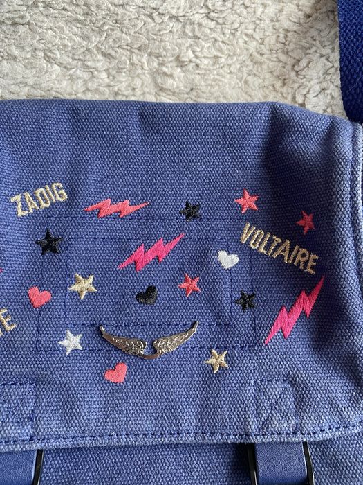 Mala bolsa de ganga Zadig e Voltaire bordada love yourself