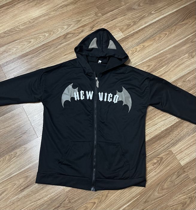 Жіноче худі на блискавці New Viсо чорне з капюшоном