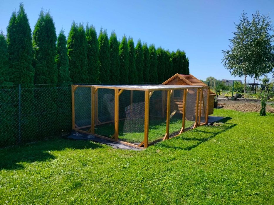 Kurnik xl dla 6-14 kur, kaczek, gęsi deska sosna ocieplony, całoroczny