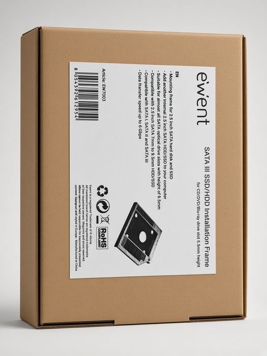 Caddy SATA III 9.5mm – Adaptador HDD/SSD 2.5"