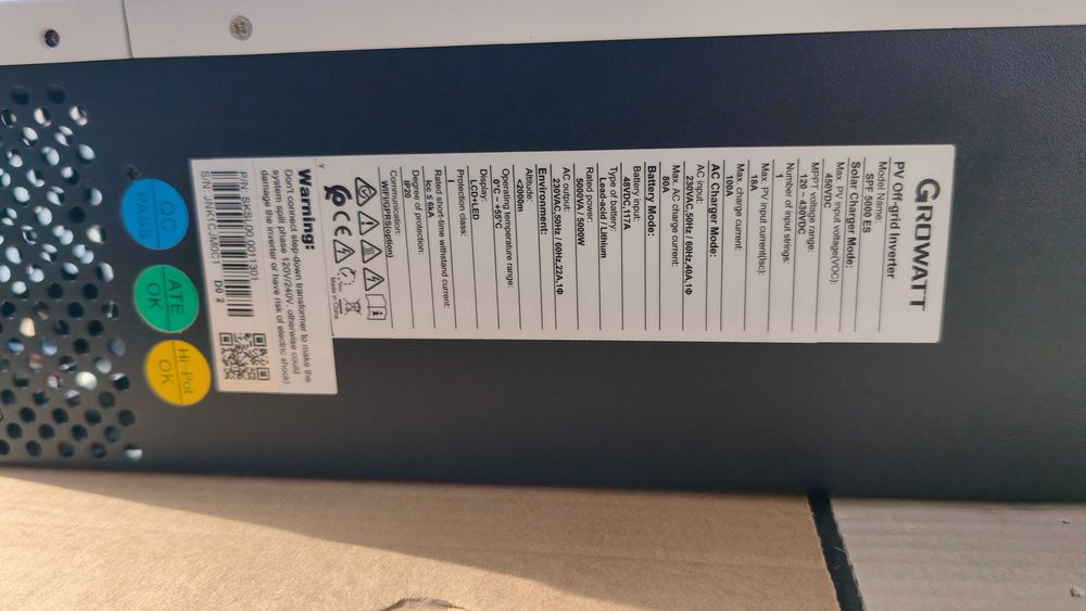 Growatt SPF 5000 ES Inversor OffGrid Hibrido