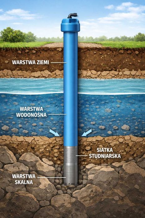 Wypożyczę wiertnicę do studni 190mm 10m + szlamówka
