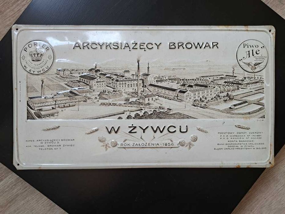 tabliczka szyld dekoracyjna metalowa Żywiec Piwo Alle Porter
