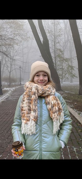 Шарф/хомут з ниток Alize Puffy