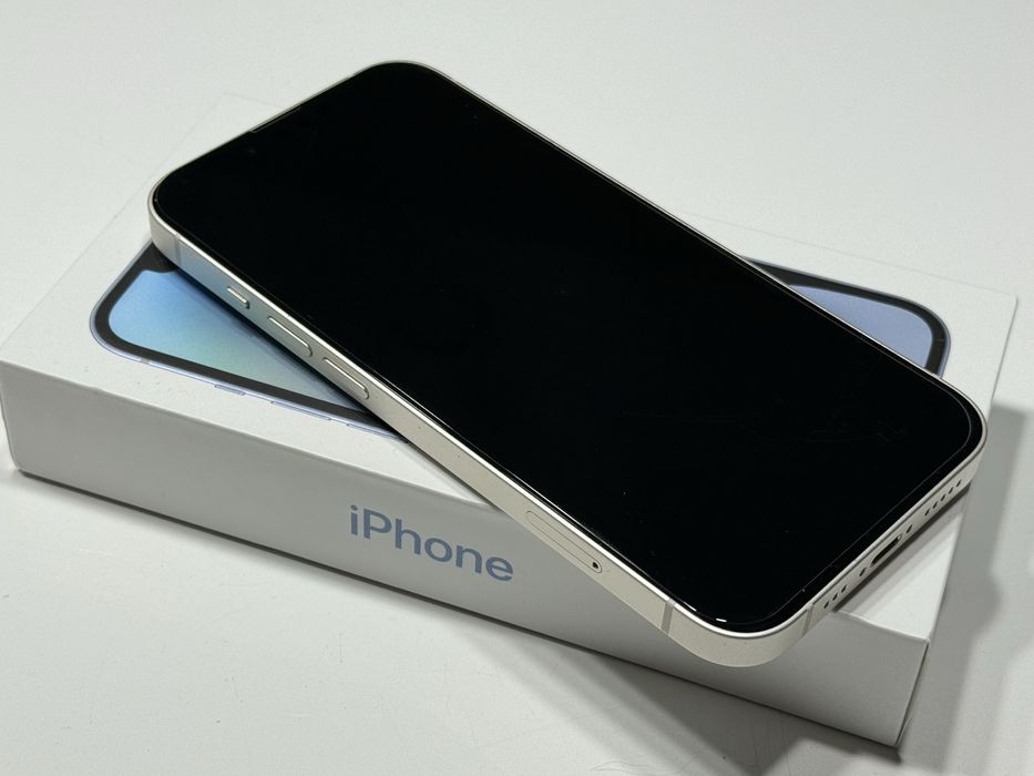 iPhone 14 128 GB Biały #BDB#Bateria 100%#Komplet