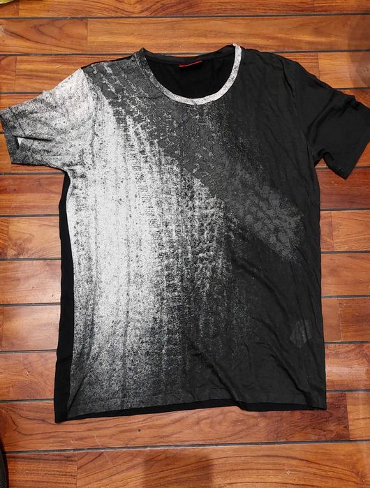 Koszulka TSHIRT HUGO BOSS L Czarno Szara