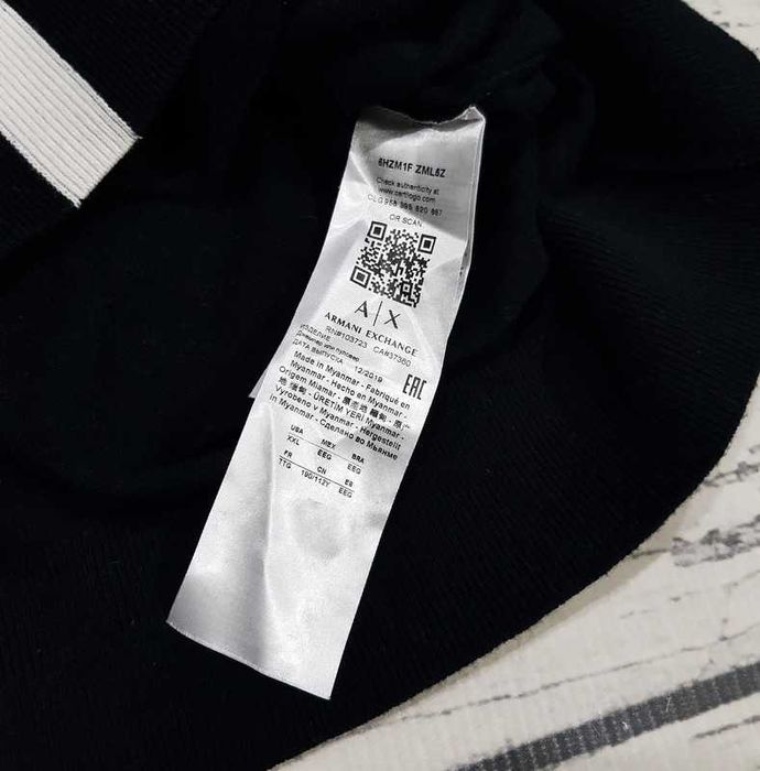 Armani Exchange * AX * Cotton Cashmere * sweter * unikat * męski * XXL