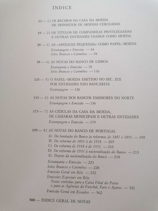 Livro Papel Moeda em Portugal