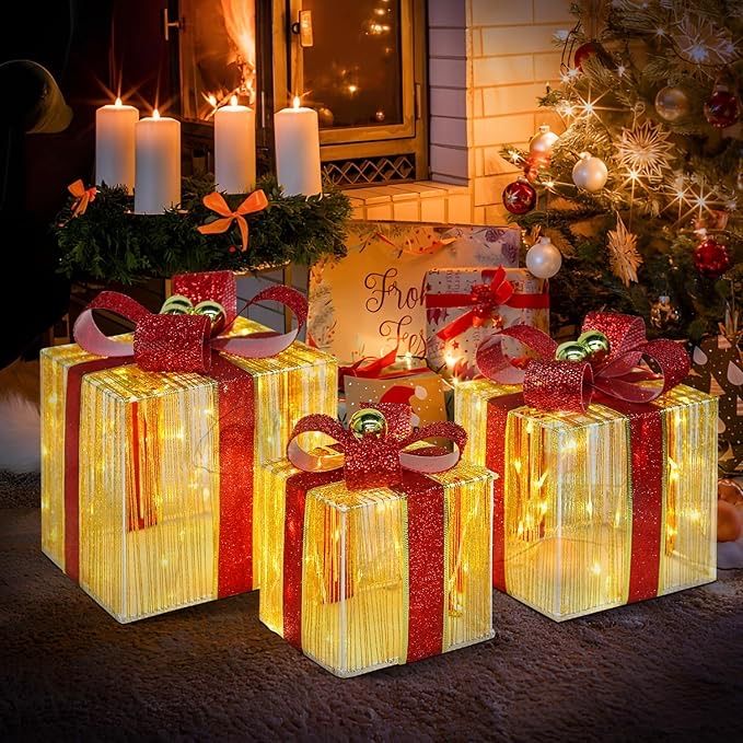Новорічна гирлянда ліхтар Подарунок
