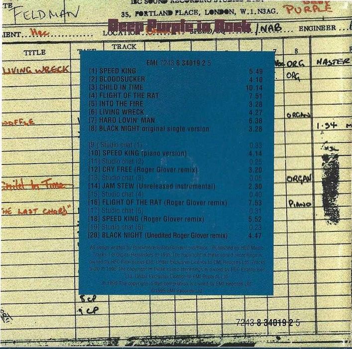 Deep Purple - - - - - Deep Purple in Rock - - - - - CD