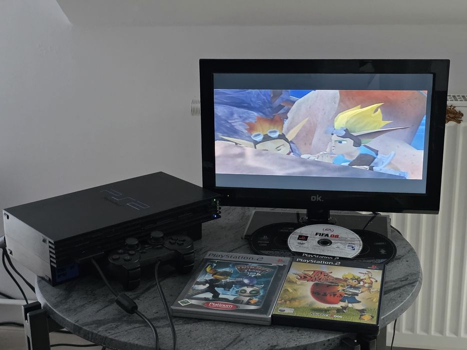 Playstation 2 + modchip + 3 gry
