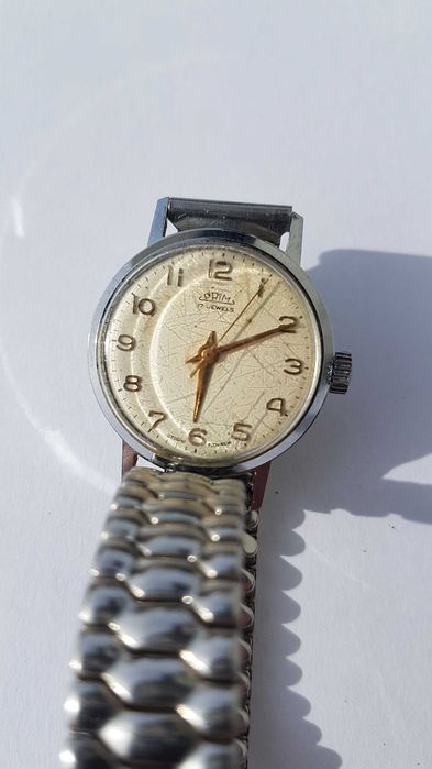 Stary zegarek PRIM 17 klejnotów bransoleta Czechosłowacja 50/60 lata