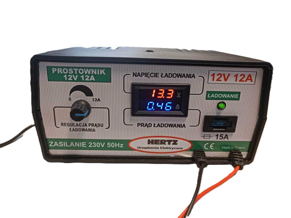 Prostownik Samochodowy HERTZ 12V 12A PRODUKT POLSKI Wysoka Jakość !!!
