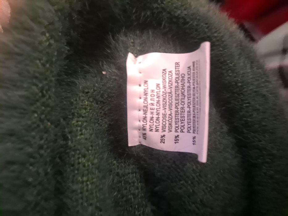 Sweter butelkowa zieleń xl dekold z koronką nowy