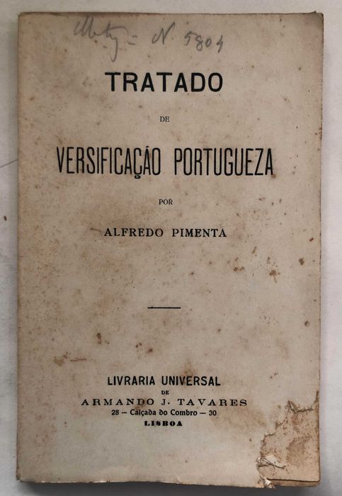 Tratado de Versificação Portuguesa - Alfredo Pimenta