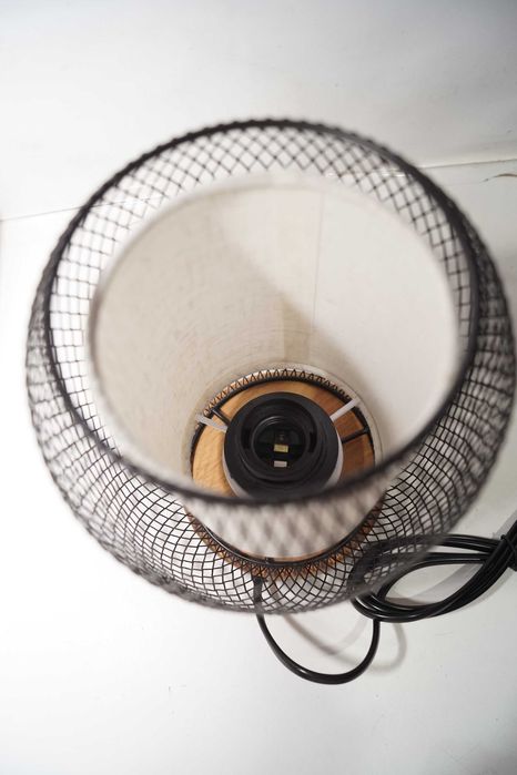 WS229 DeeCozy lampka biurkowa nocna z abażurem dwuwarstwowym port USB