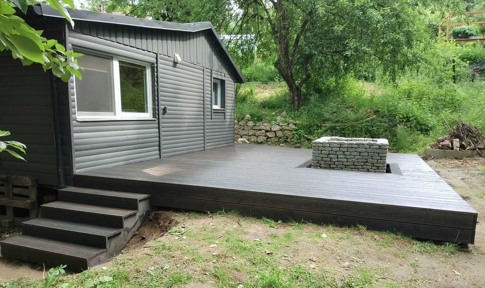 Taras drewniany, taras kompozytowy, renowacja tarasu.