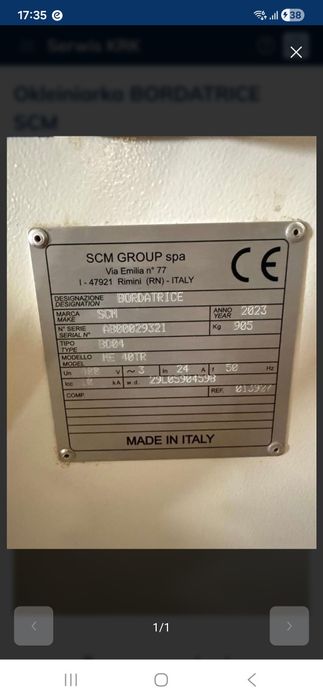 Okleiniarka SCM 40TR Stan idealny