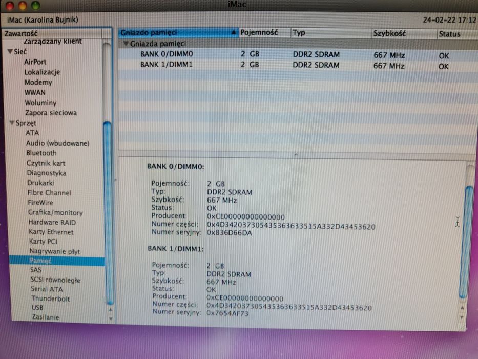 iMac 20" A1224 early 2011