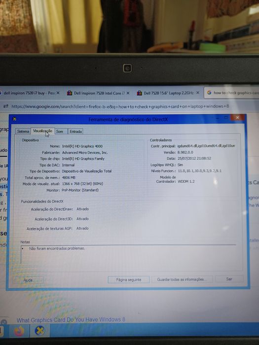 Portátil DELL Inspiron 7520 - i7 2.20Ghz - 6GB - 700GB