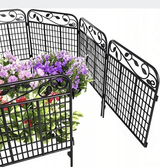 Ogrodzenie ogrodowe Metalowe 1,12 x 0,9m 6sztuk